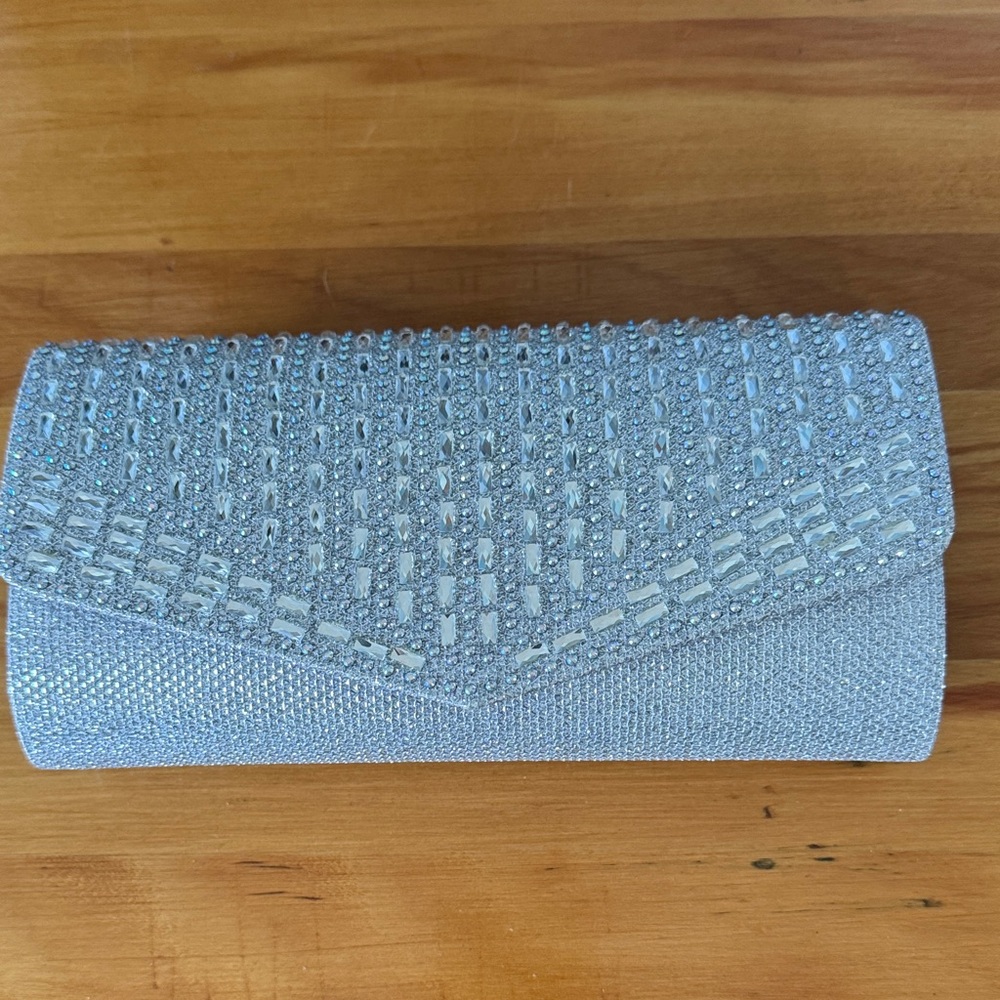 Elegant Silver Clutch Bag